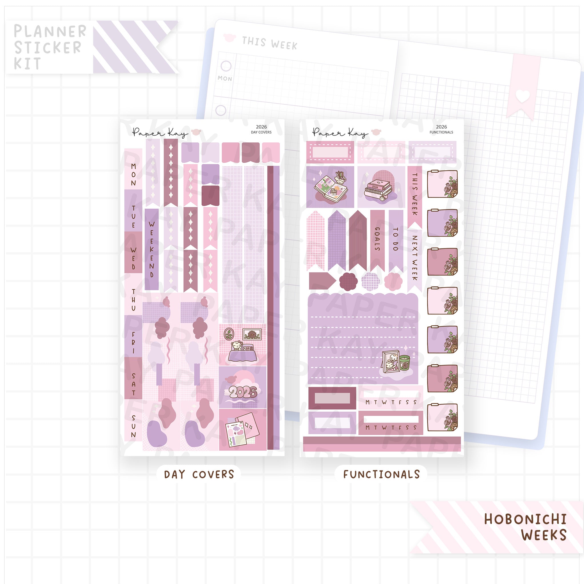 2026 Hobonichi Weeks Sticker Kit