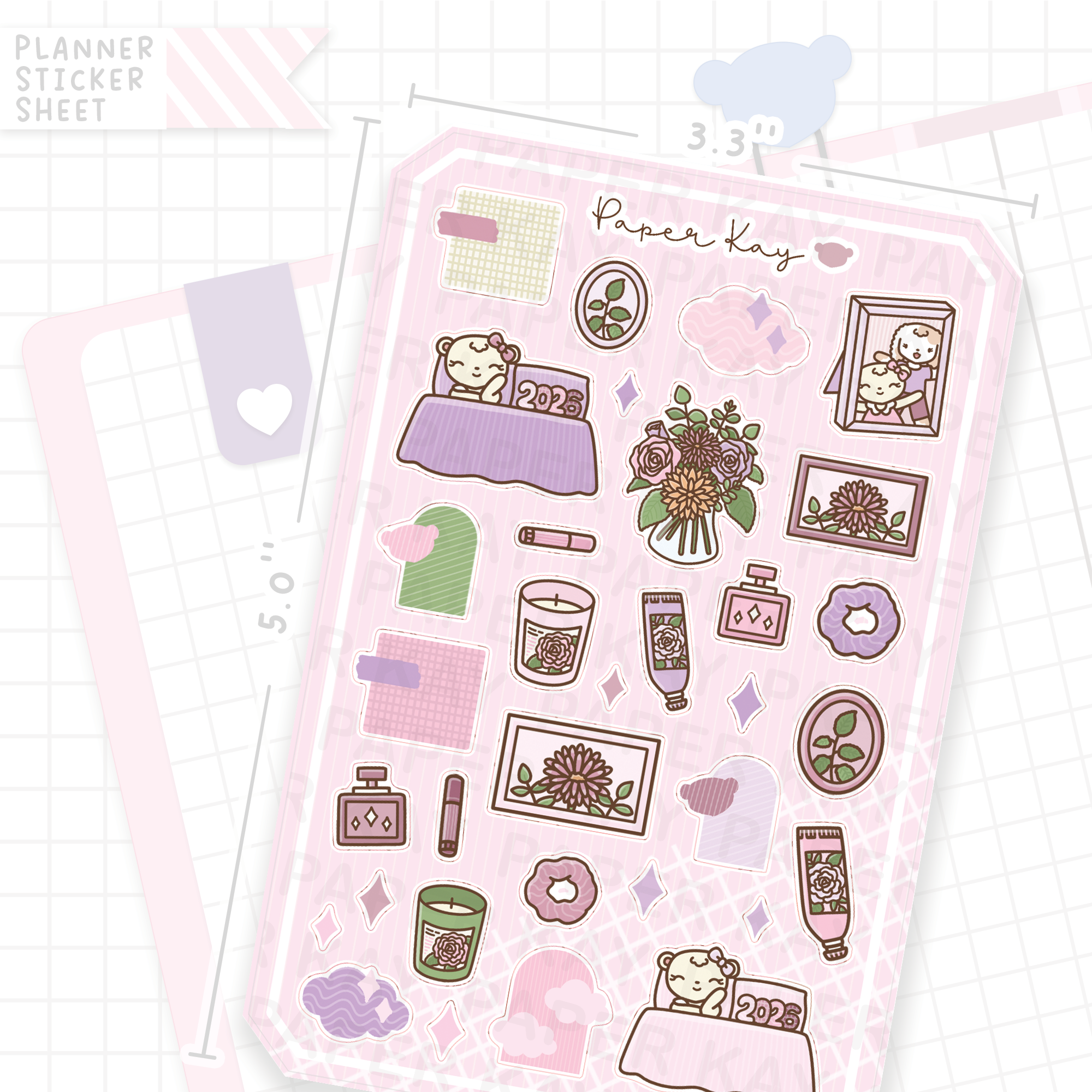 2026 Dot the Bear Bujo Deco Stickers