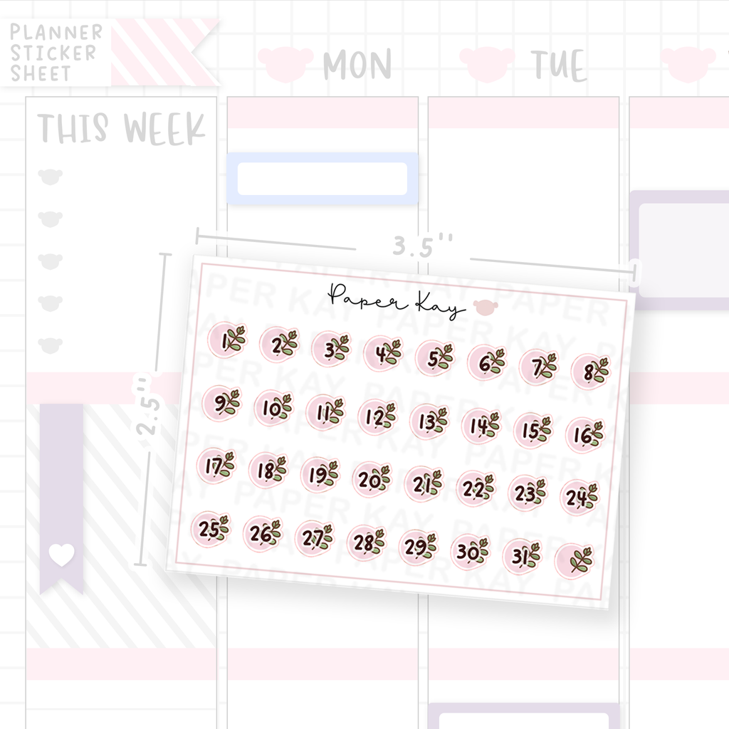 2026 Plant Date Dot Stickers
