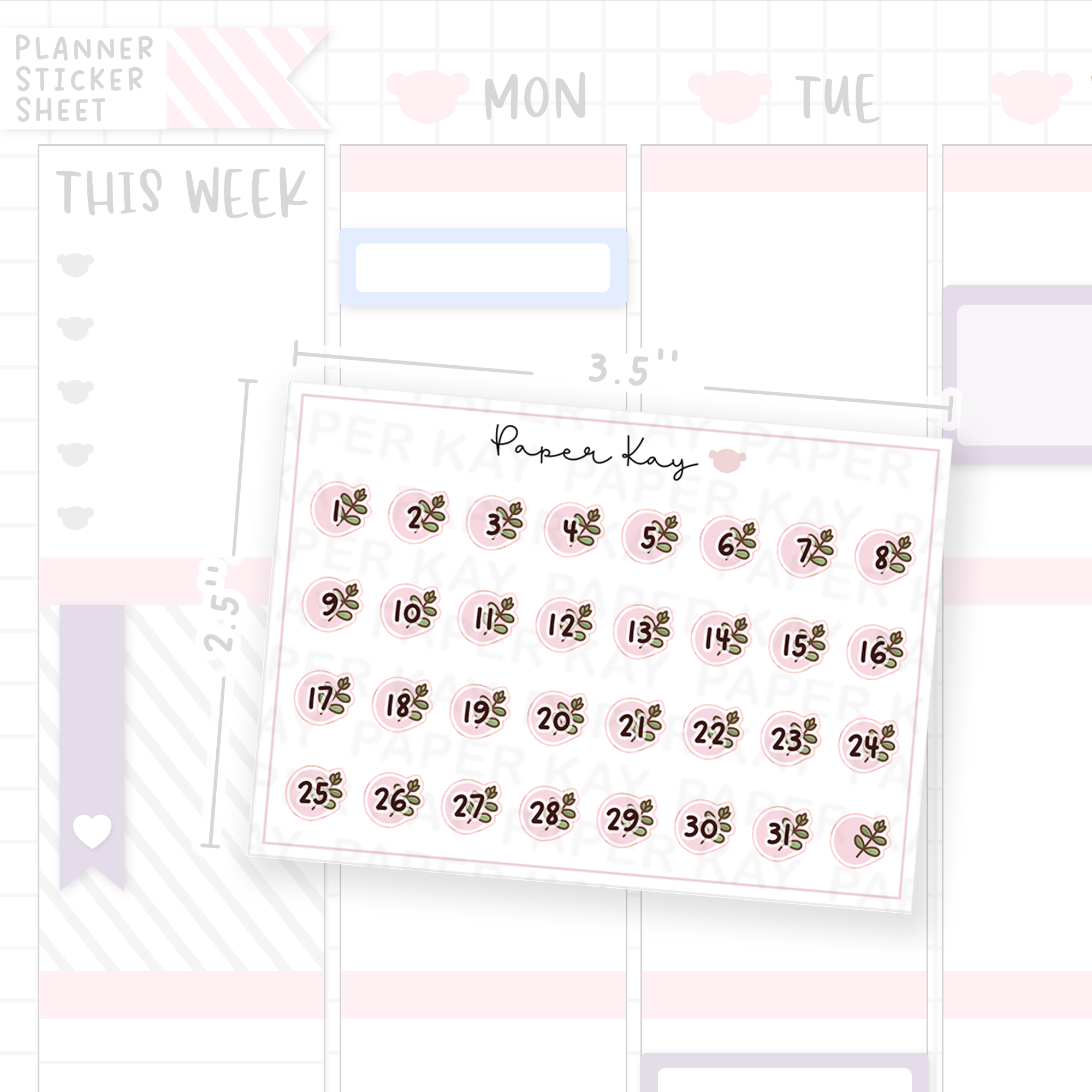 2026 Plant Date Dot Stickers