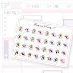 2026 Shapes Date Dot Stickers
