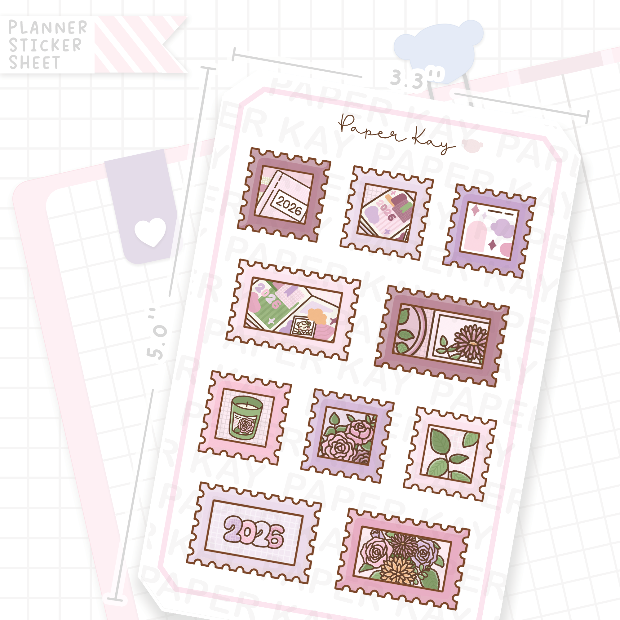 2026 Stamps Bujo Deco Stickers