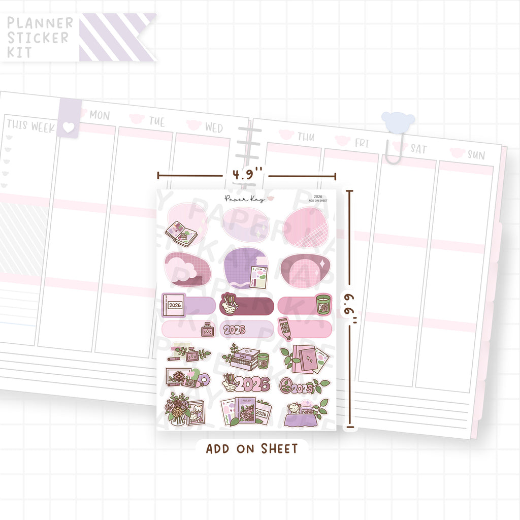 2026 Weekly Vertical Kit Add On Sheet