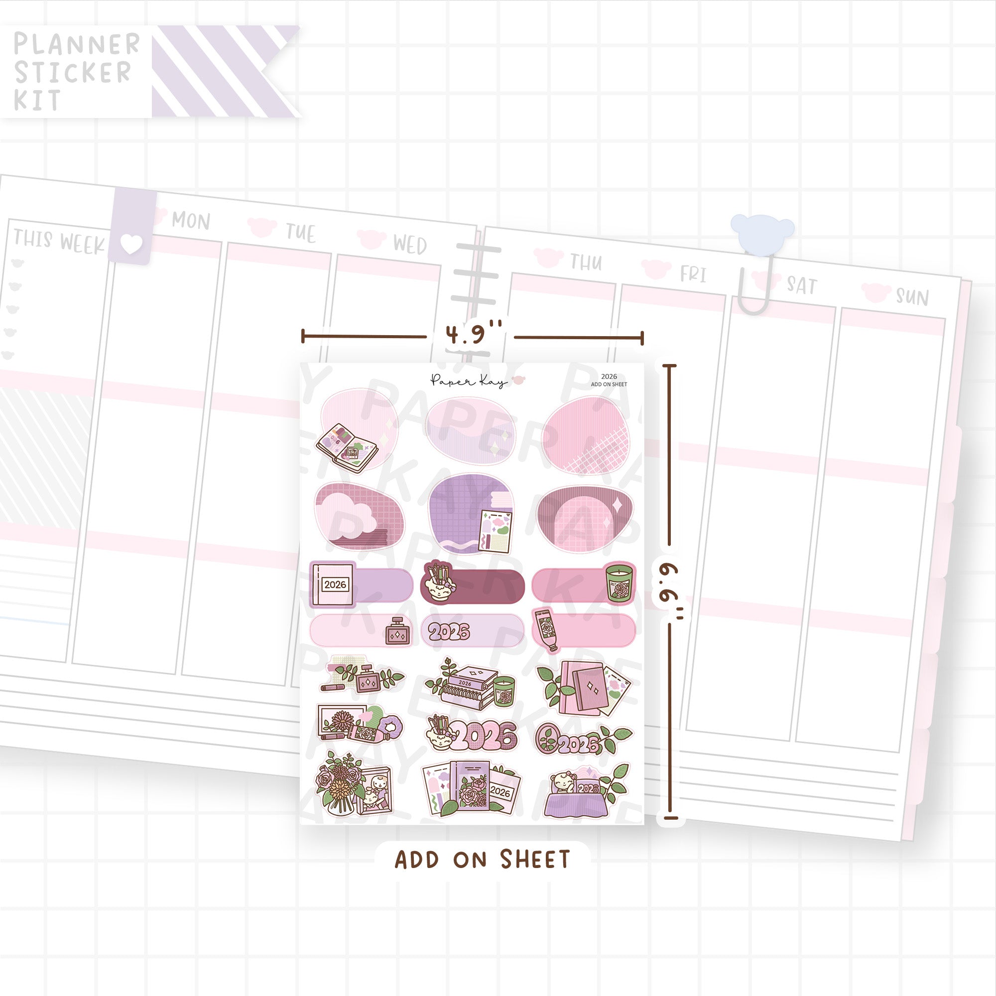 2026 Weekly Vertical Kit Add On Sheet