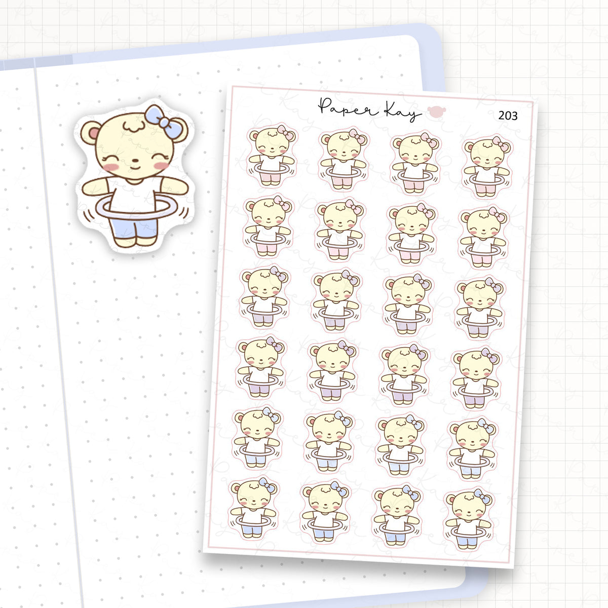 Hula Hooping Sticker Sheet