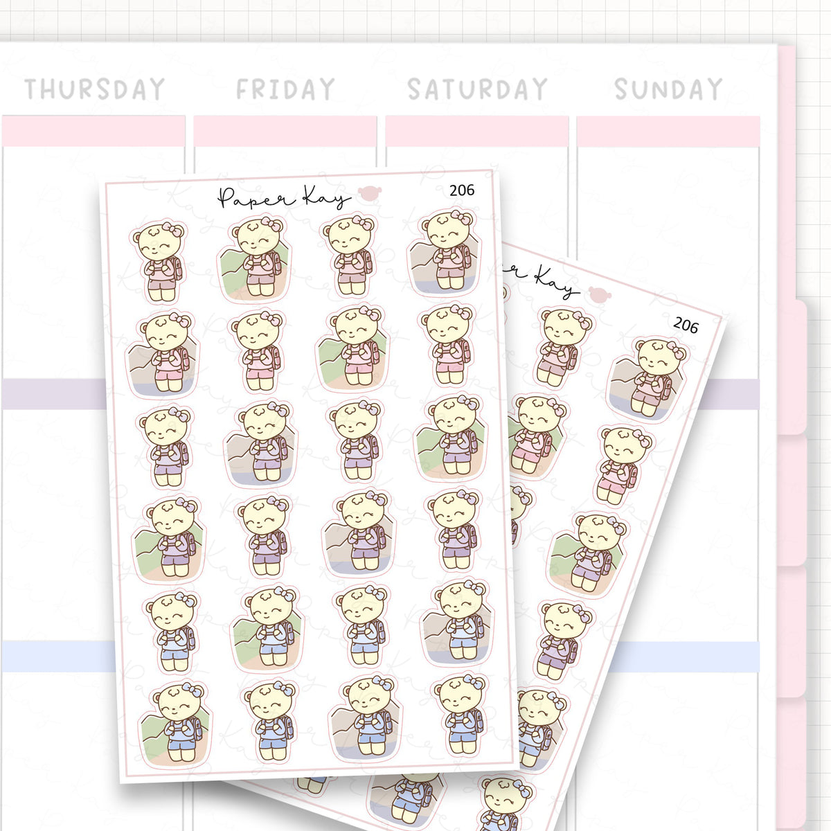 Hiking Sticker Sheet