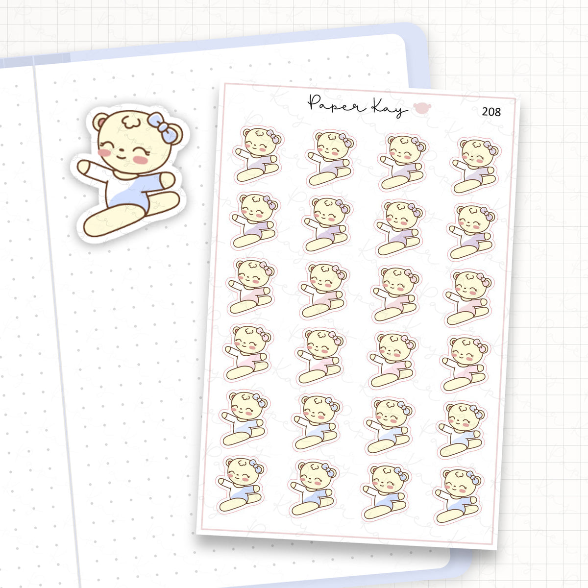 Gymnastics/Acrobatics Sticker Sheet