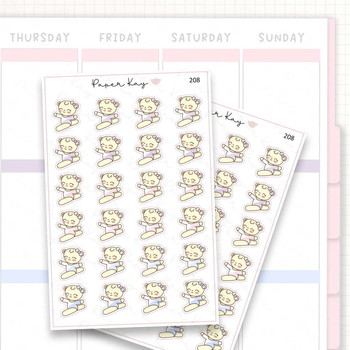 Gymnastics/Acrobatics Sticker Sheet