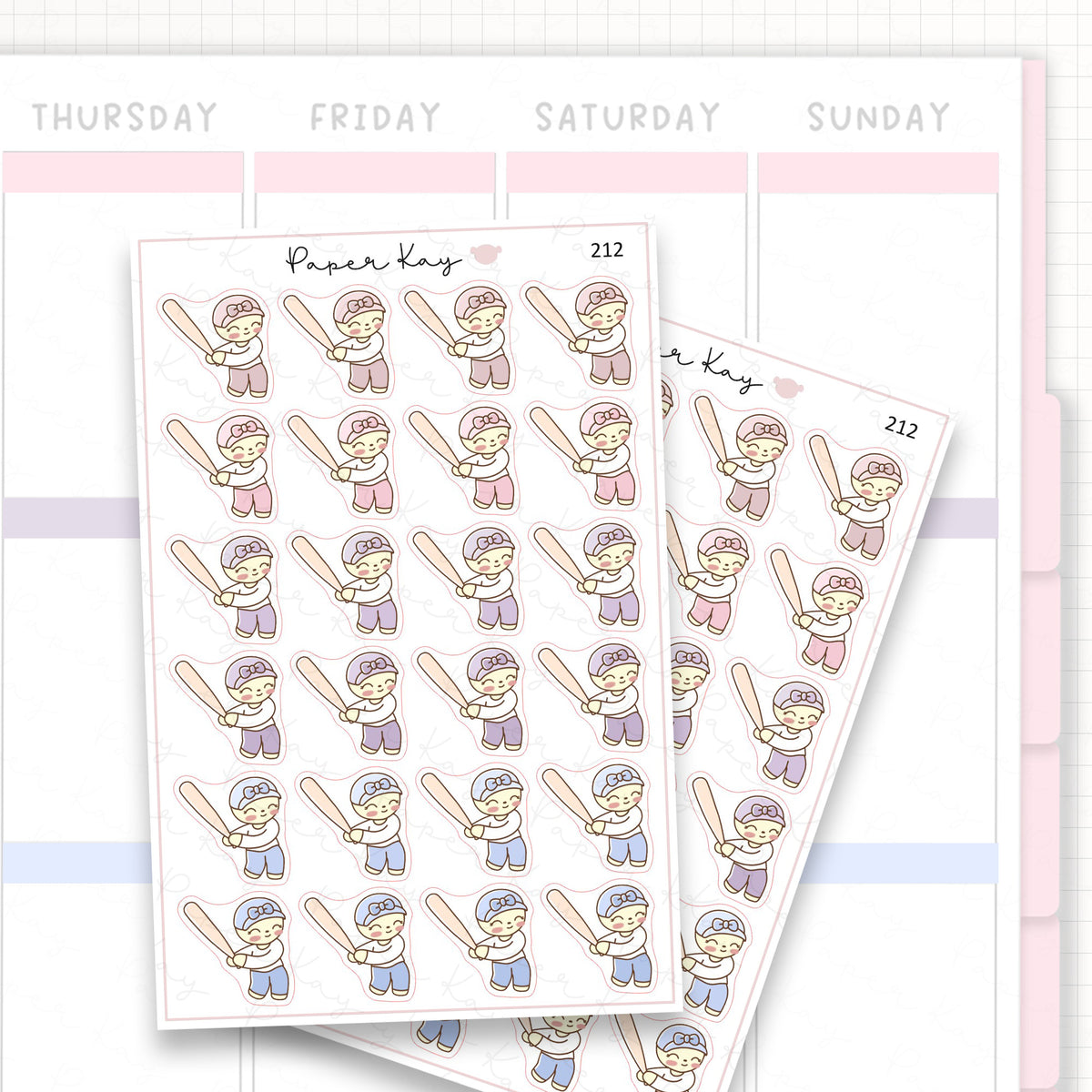 Baseball Sticker Sheet