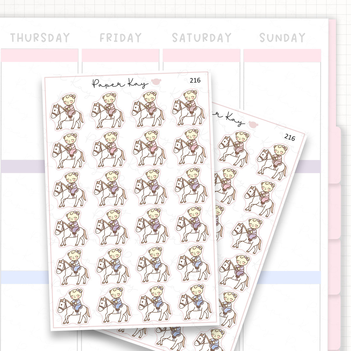 Horse Riding Sticker Sheet