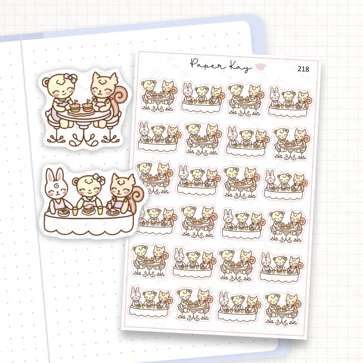Brunch/Lunch with Friends Sticker Sheet