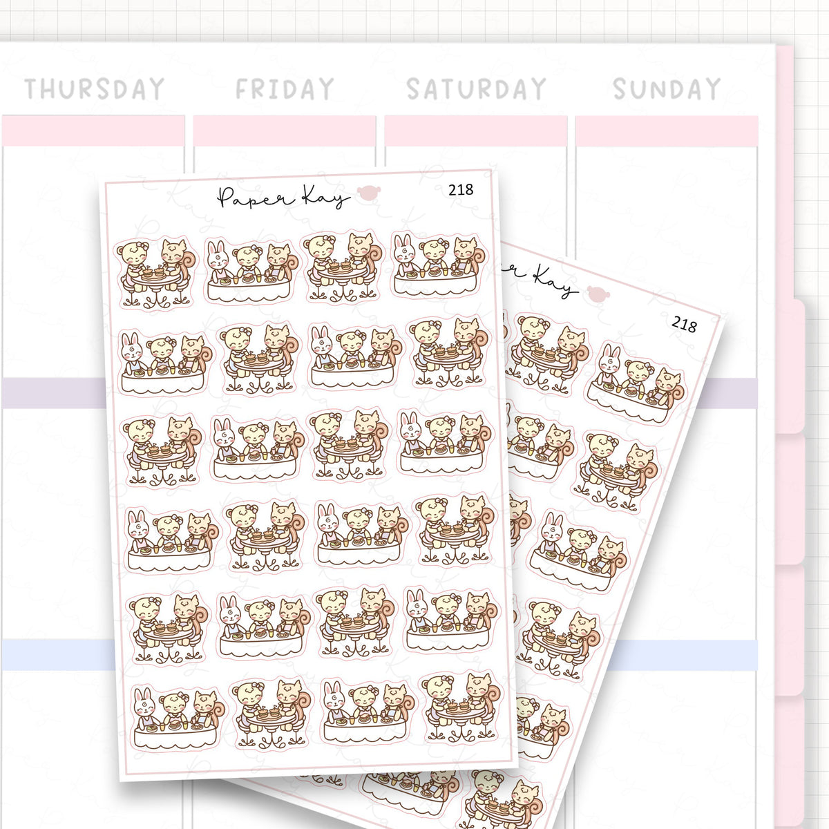 Brunch/Lunch with Friends Sticker Sheet