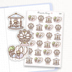 Theme Park Sticker Sheet