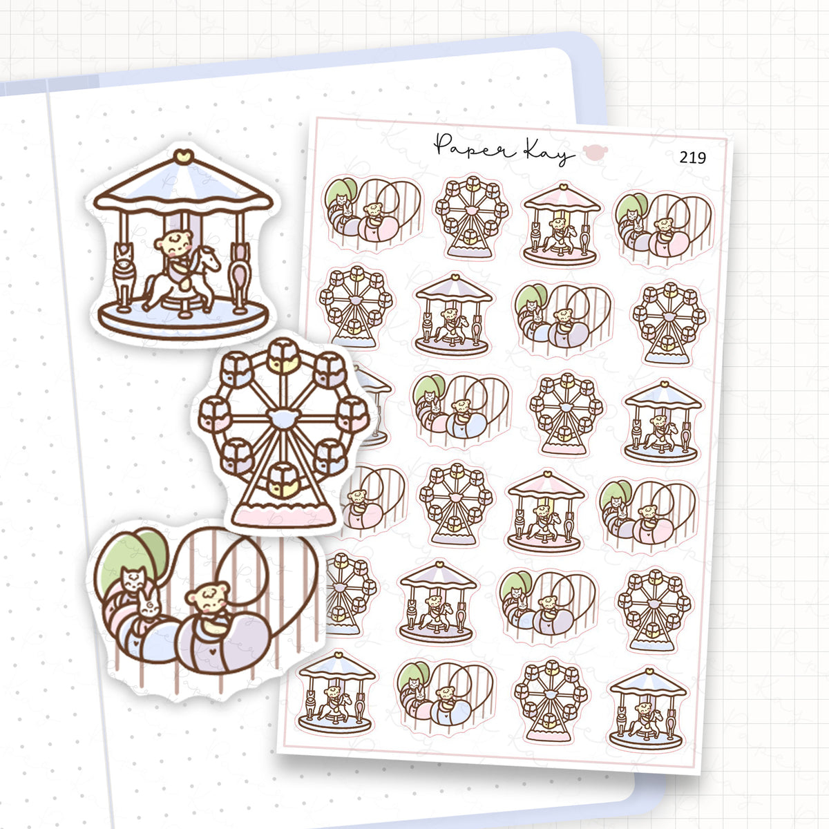Theme Park Sticker Sheet