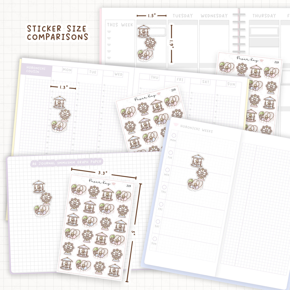 Theme Park Sticker Sheet