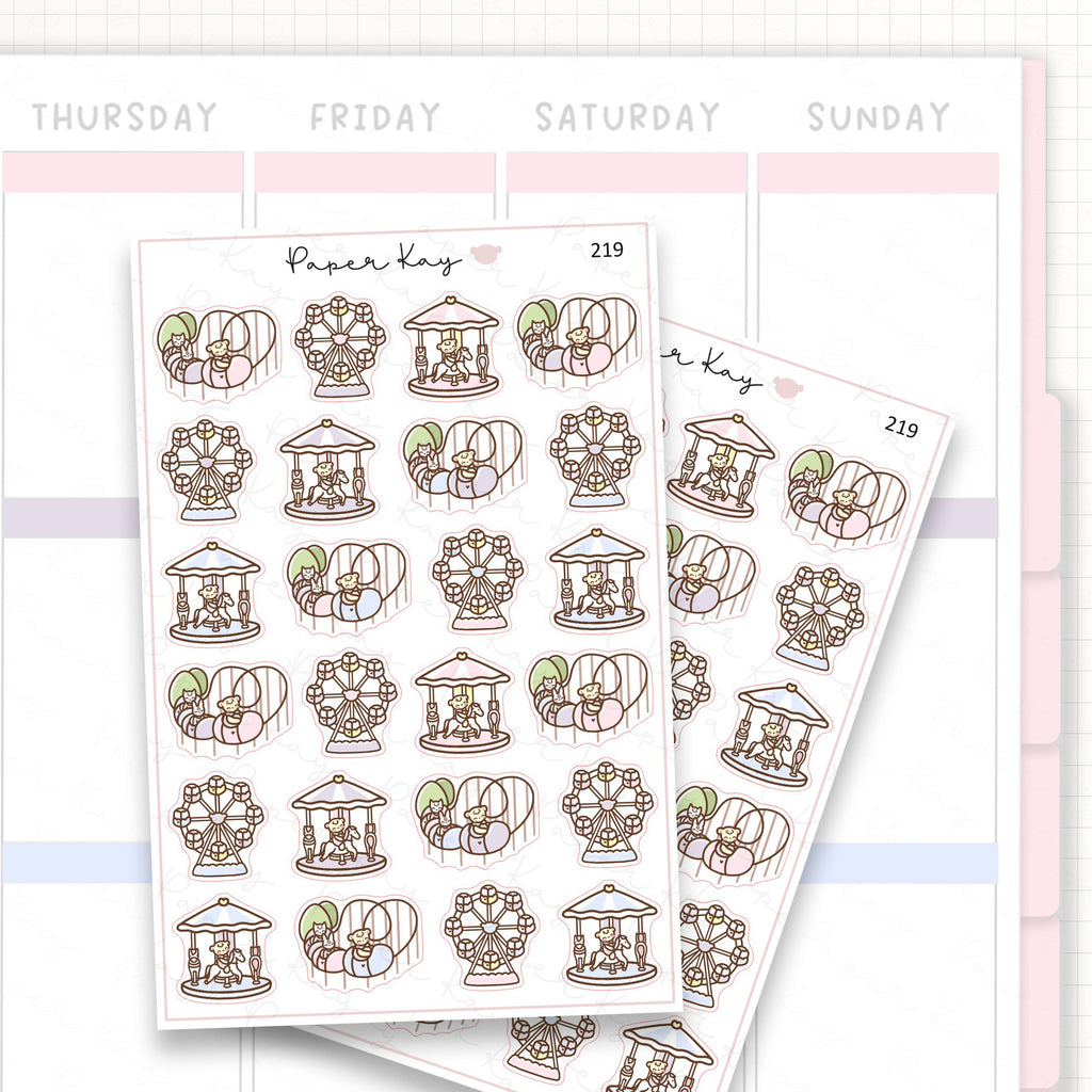 Theme Park Sticker Sheet