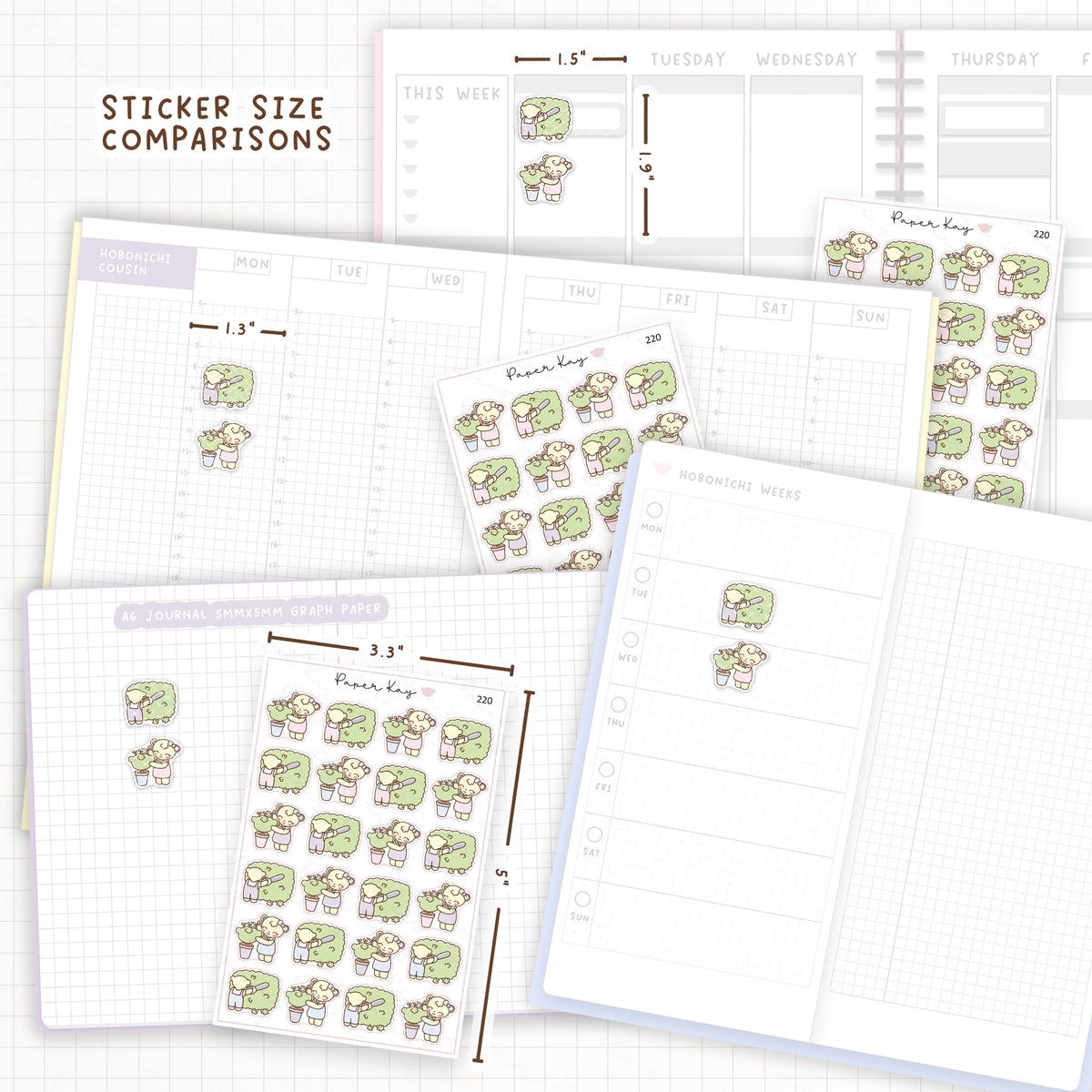 Trim Hedges/Bushes Sticker Sheet