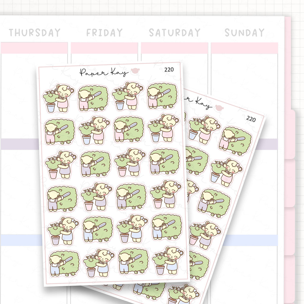 Trim Hedges/Bushes Sticker Sheet