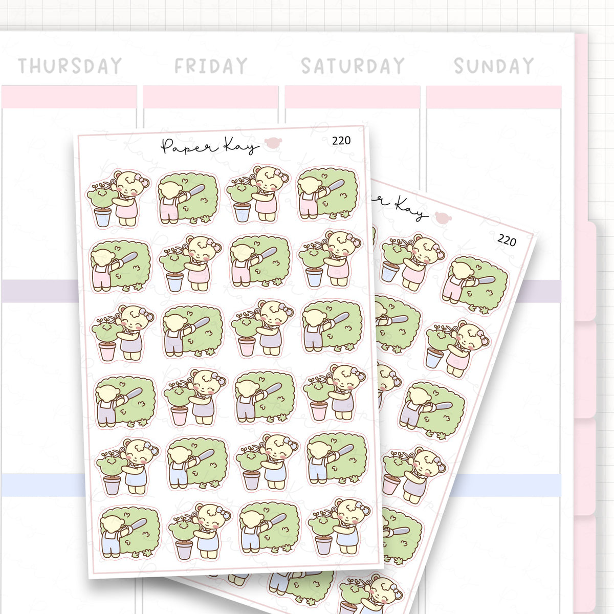 Trim Hedges/Bushes Sticker Sheet