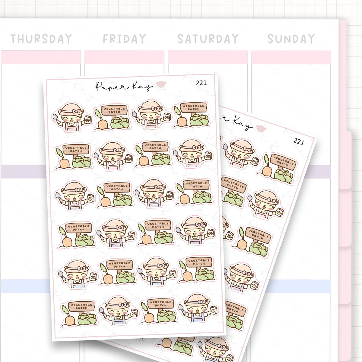 Vegetable Patch Sticker Sheet