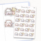 Car Wash and Maintenance Sticker Sheet