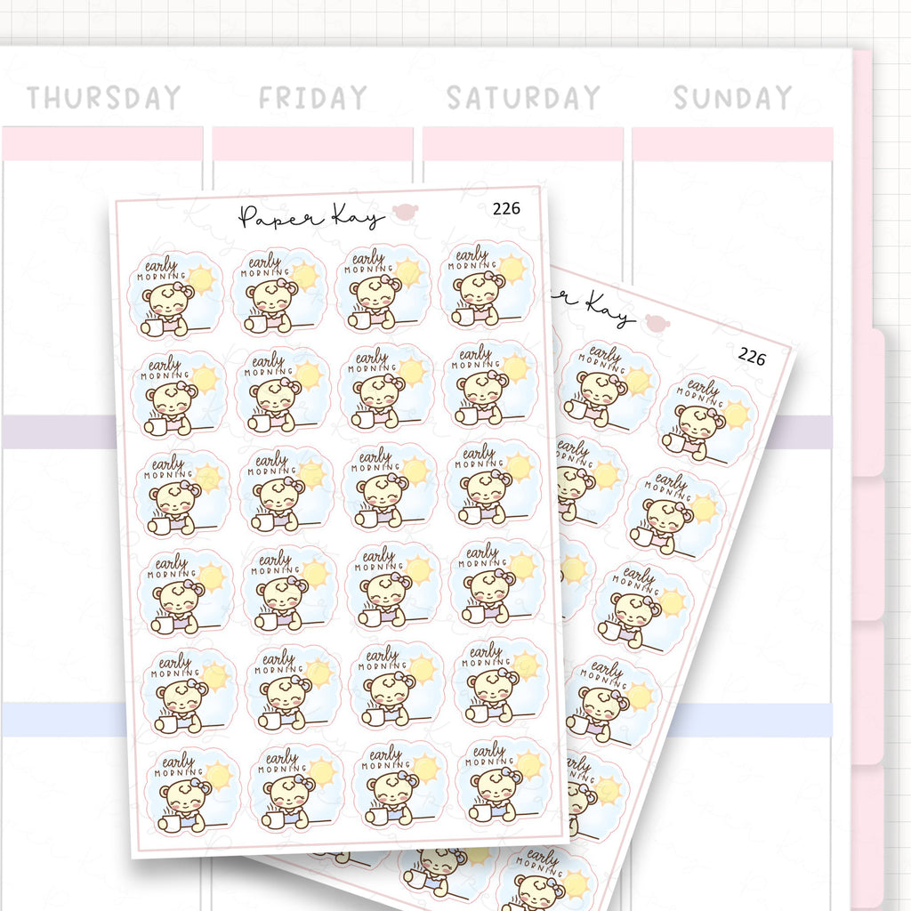 Early Morning Sticker Sheet