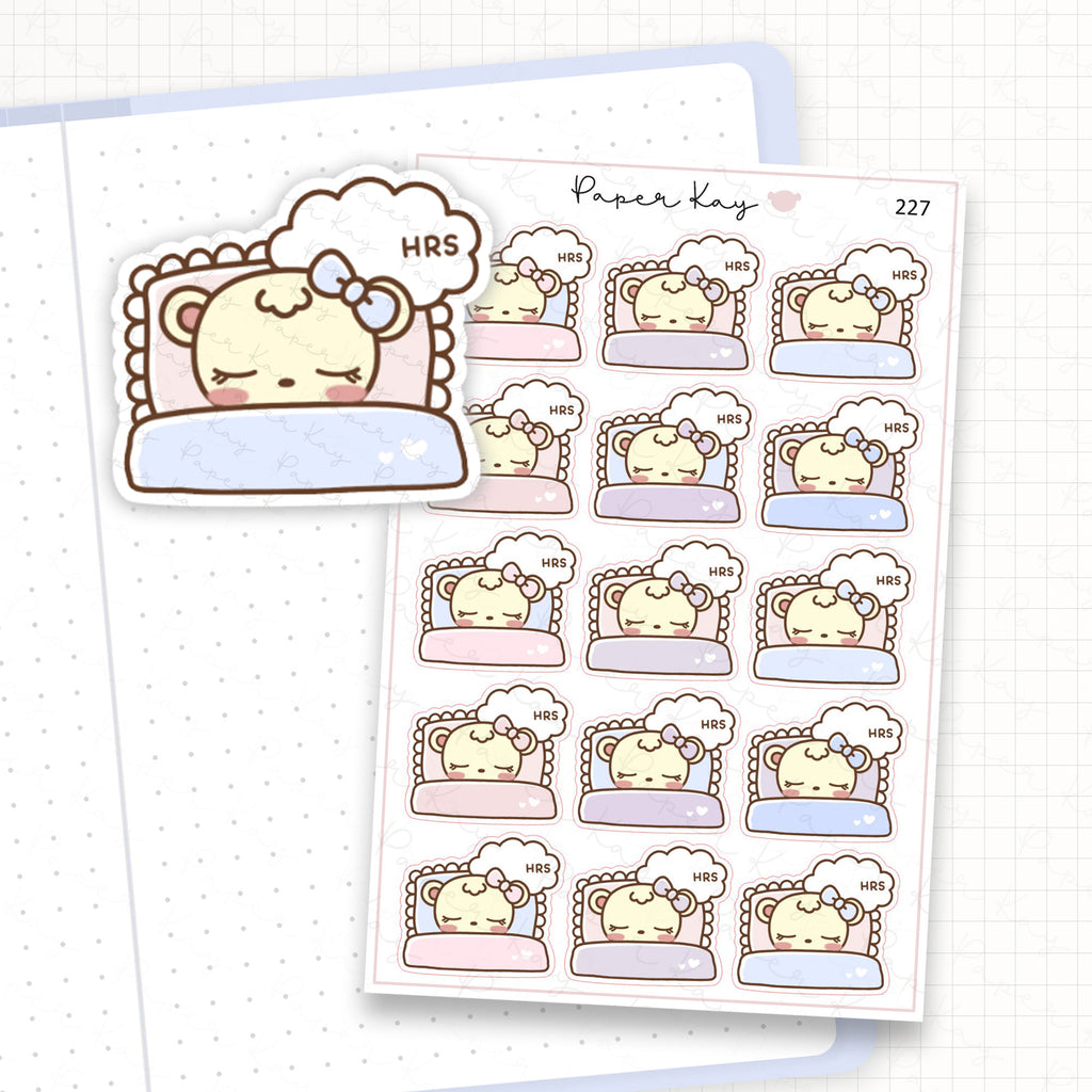 Hours of Sleep Sticker Sheet