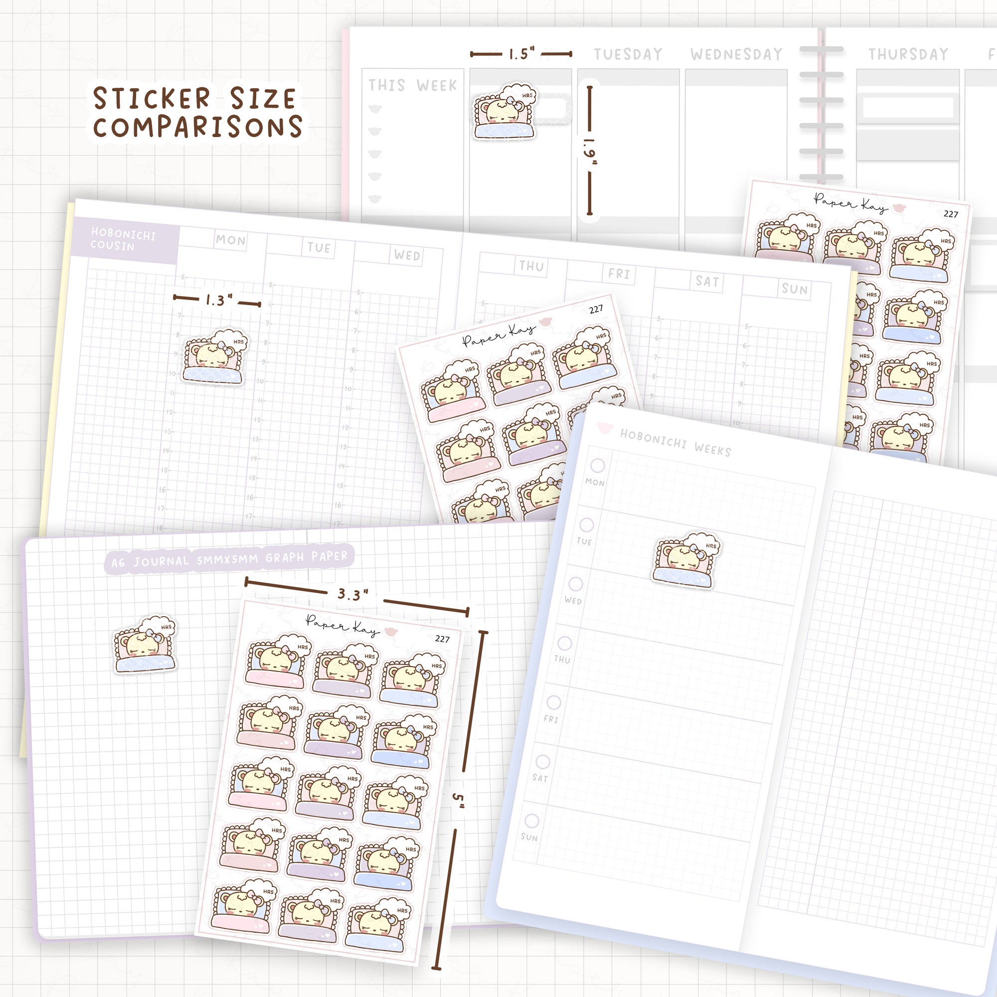 Hours of Sleep Sticker Sheet
