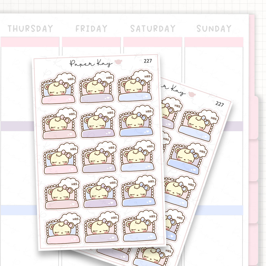 Hours of Sleep Sticker Sheet