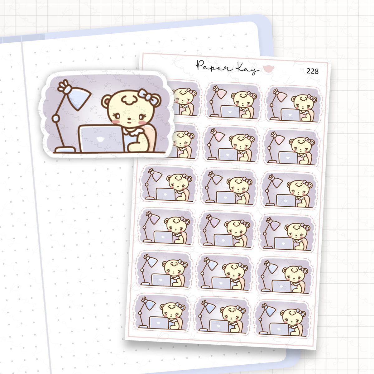 Working Late Sticker Sheet