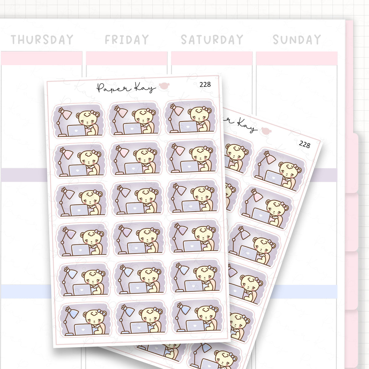 Working Late Sticker Sheet