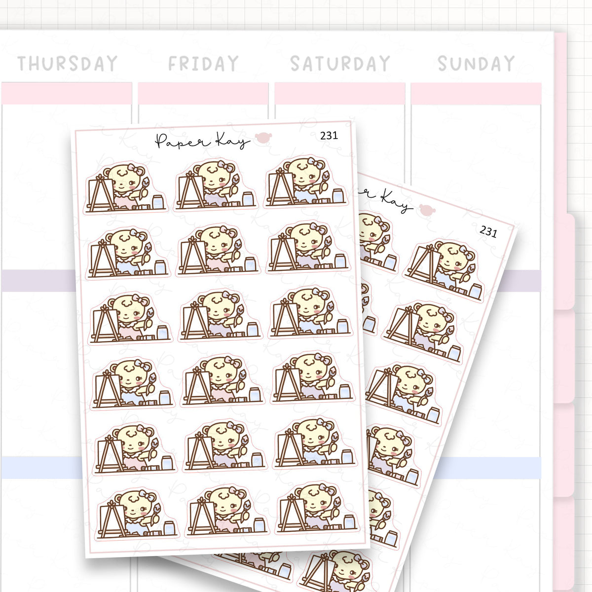 Painting Sticker Sheet