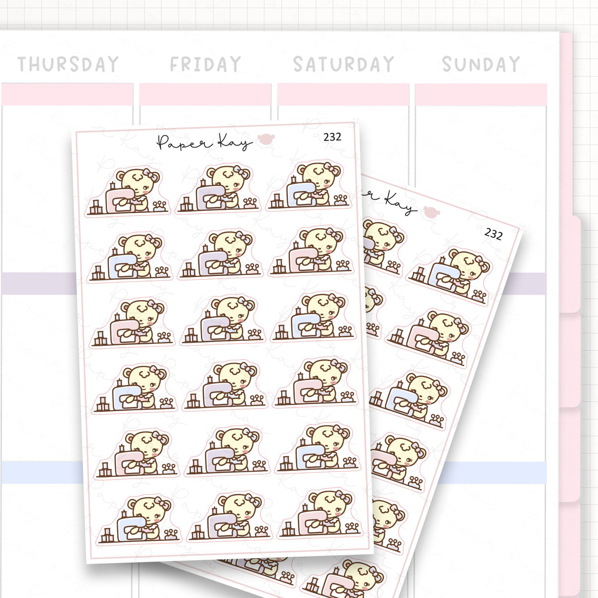 Sewing Sticker Sheet