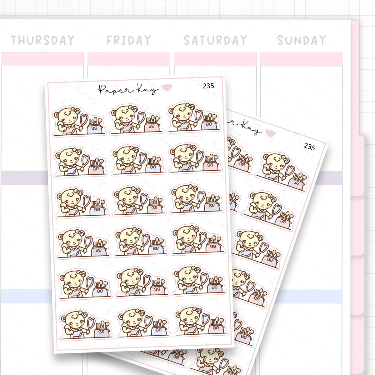 Makeup Time Sticker Sheet