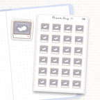 Zoomed in image of the doodles from a character planner sticker sheet.