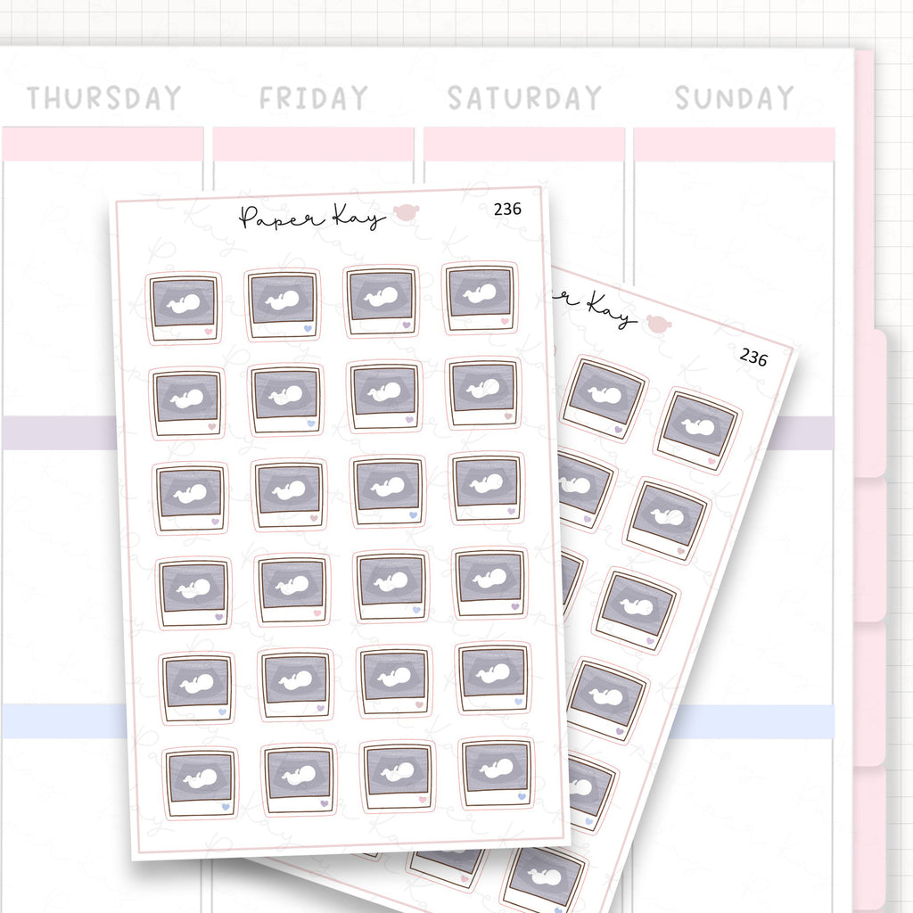 Sticker sheet product measurement.
