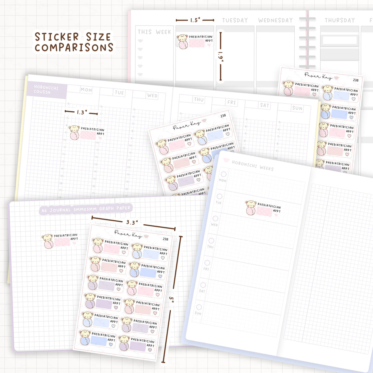 Paediatrician Appointment Box Sticker Sheet