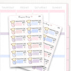 Paediatrician Appointment Box Sticker Sheet