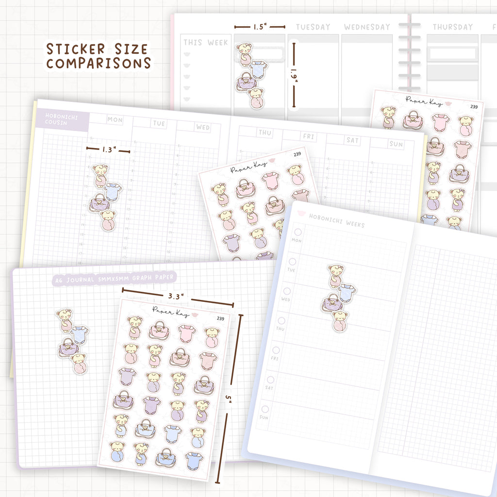 Pregnant Mother and Baby Sticker Sheet