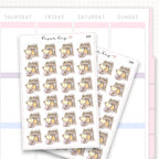 Christmas Fireplace Sticker Sheet