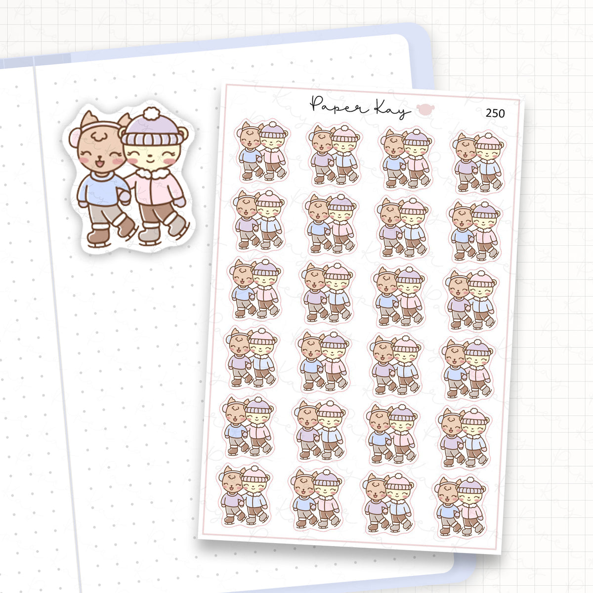 Ice Skating Sticker Sheet
