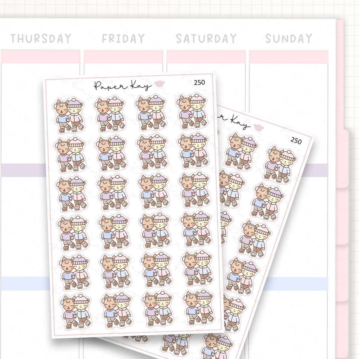 Ice Skating Sticker Sheet