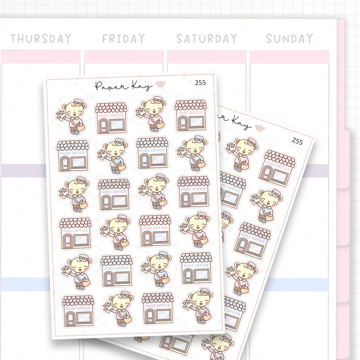 Postman/Mailman/Post Office Sticker Sheet