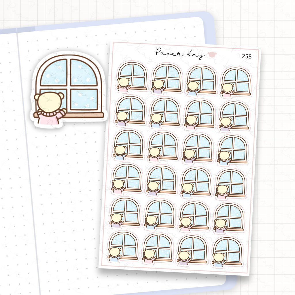 Snowy Window Sticker Sheet