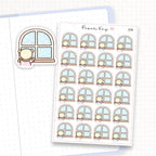 Snowy Window Sticker Sheet