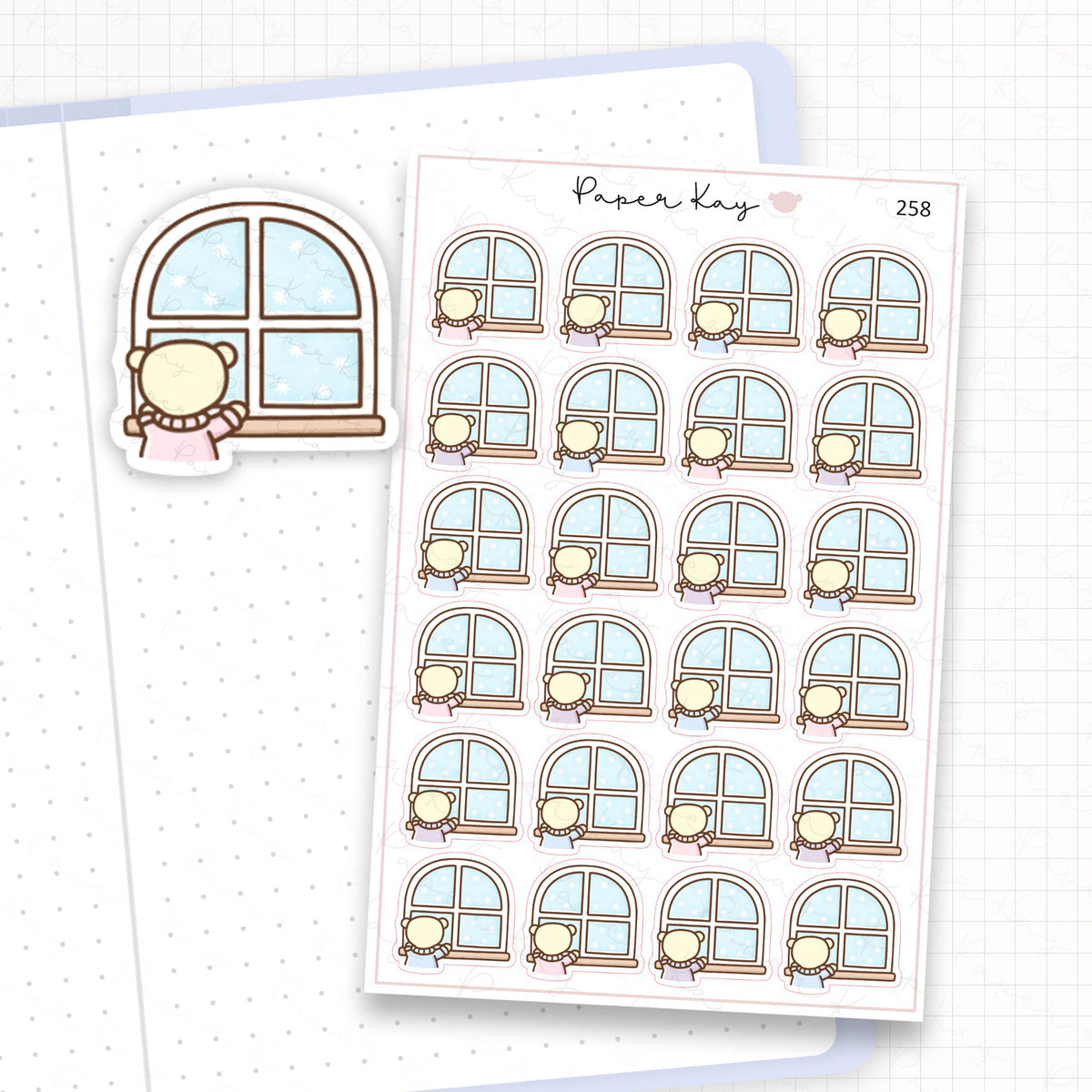 Snowy Window Sticker Sheet