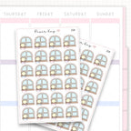 Snowy Window Sticker Sheet