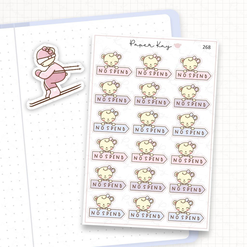 No Spend Sticker Sheet
