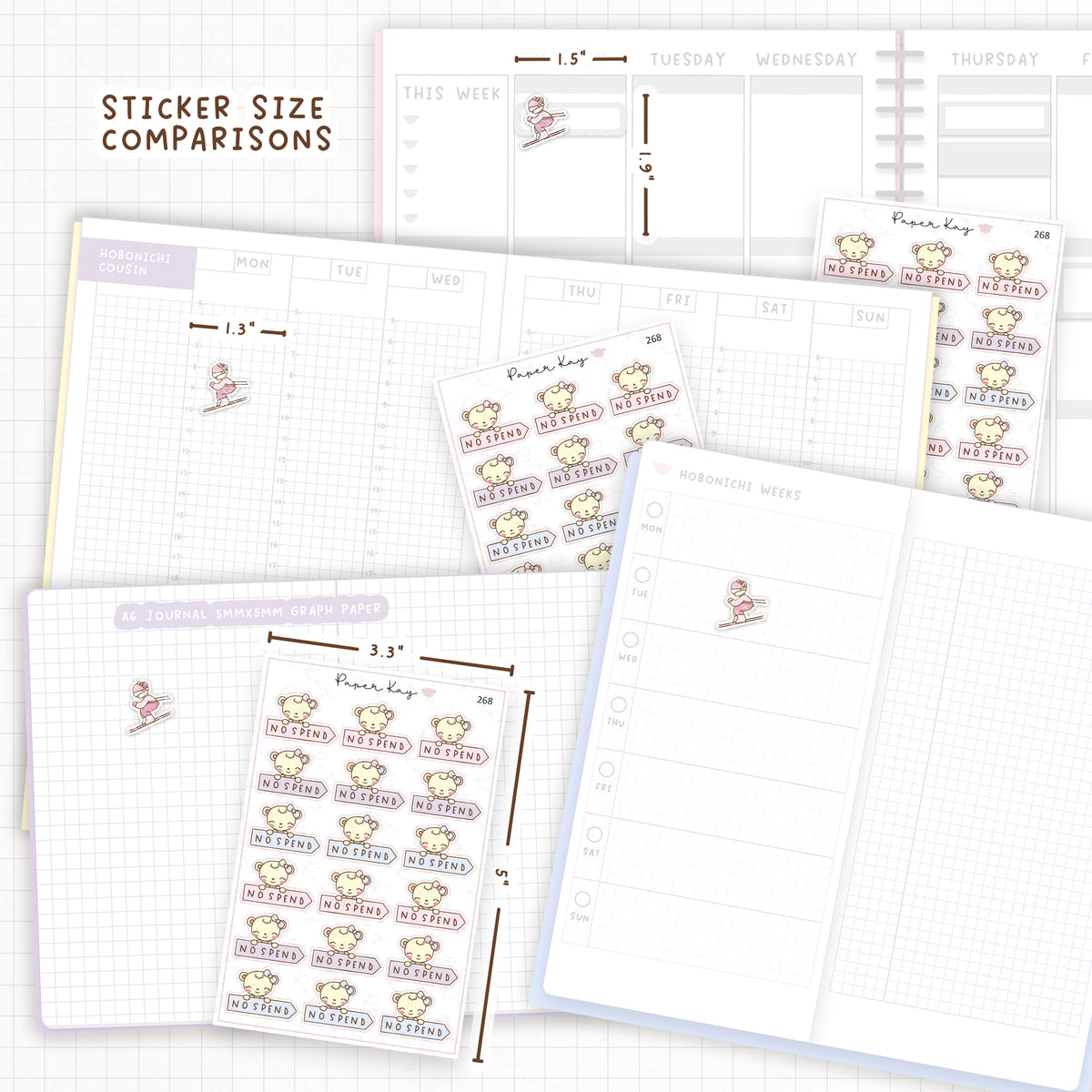 No Spend Sticker Sheet