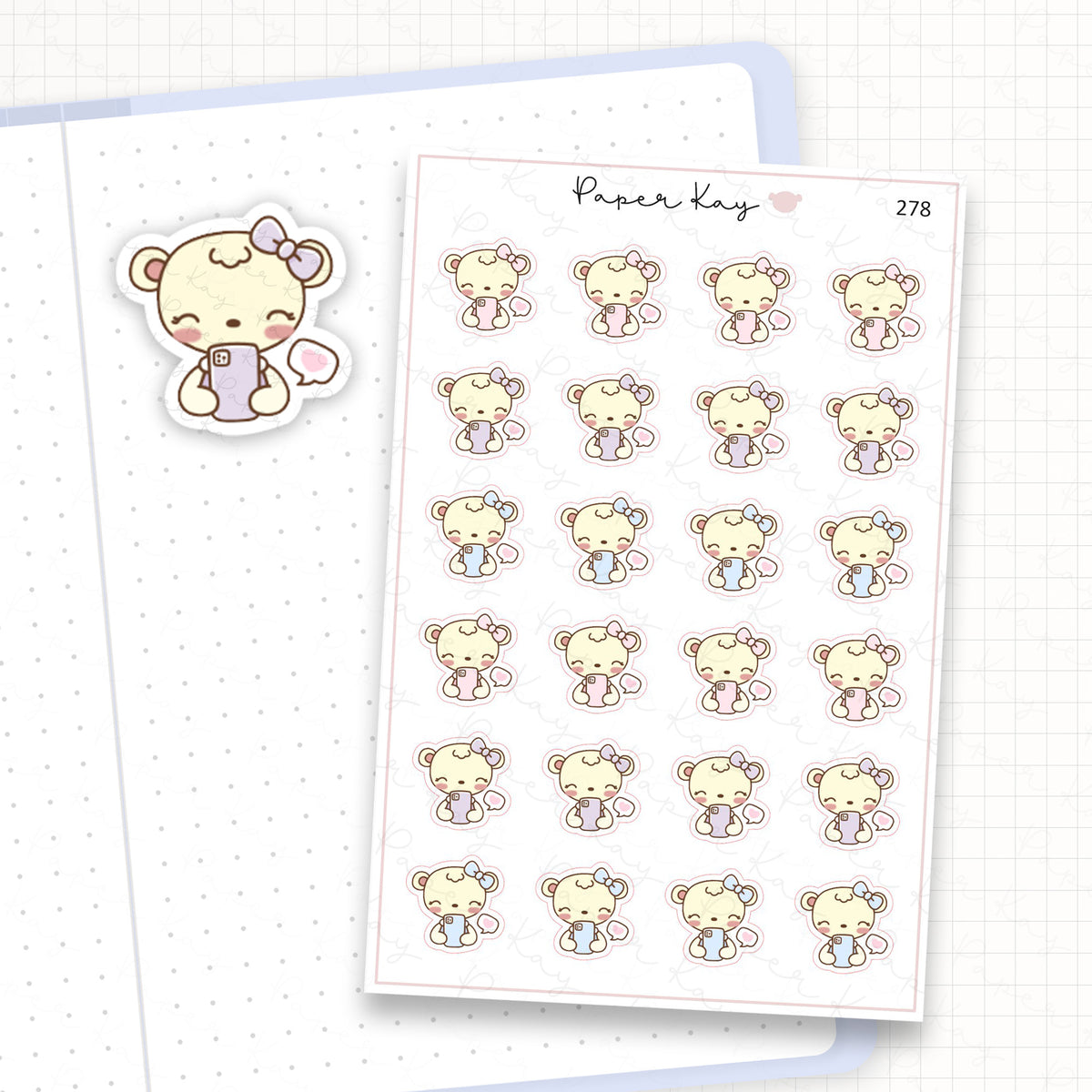 Checking Phone/Social Media Sticker Sheet